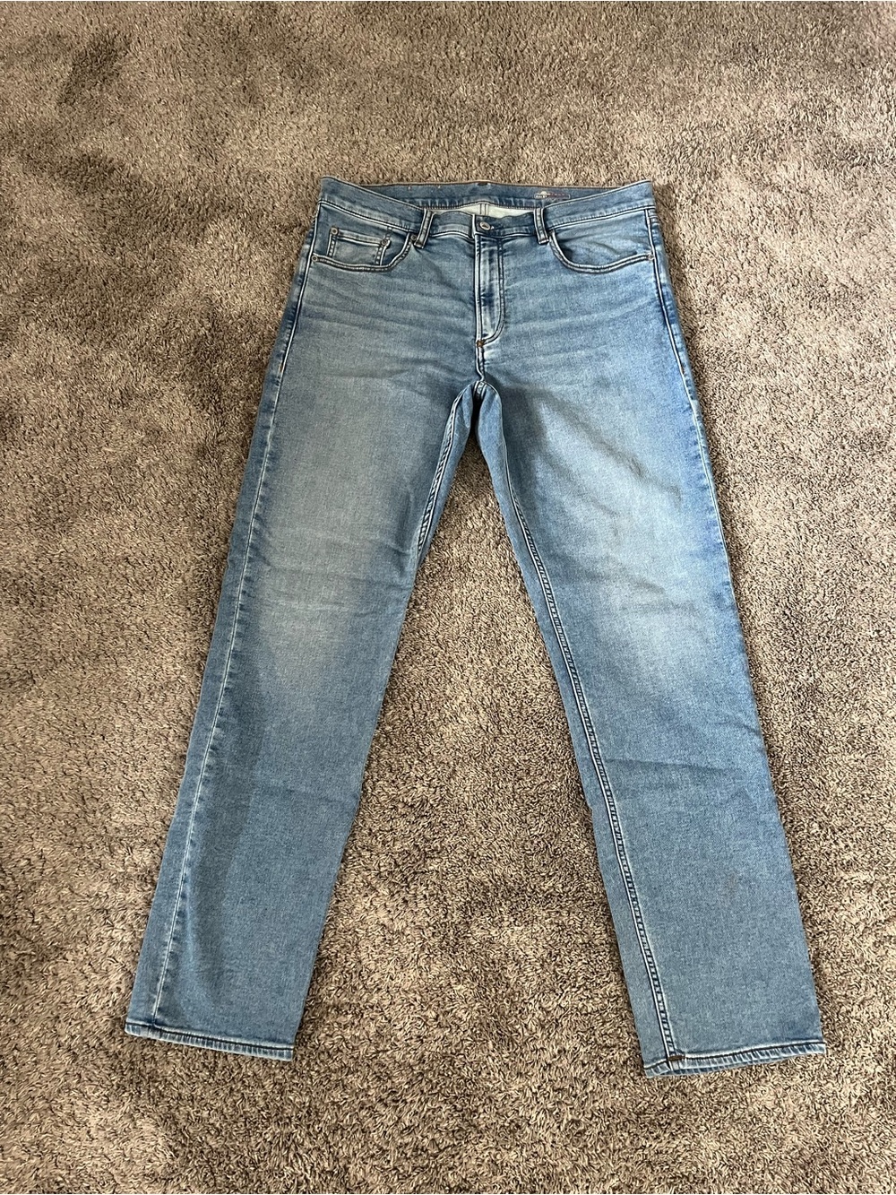 Faherty Stretch Terry 5-Pocket Pants Men's W Size (36/32) Gray Straight